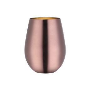 304 Stainless Steel Beer Jar Round Color Cup Bar Restaurant Home Cold Drink Cup (Option: Beer Steins Rose Gold-401 500ml)