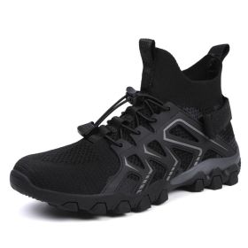 Men's And Women's Fashion Outdoor Hiking Shoes (Option: 9235Black-36)