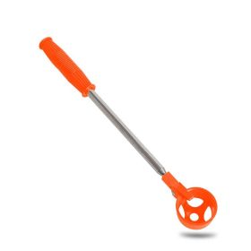 Golf 8 Section Antenna Pole Stainless Steel Ball Picker (Color: orange)