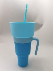 Snack With Handle Straw Cup Kitchen Gadgets (Option: Two Tone-901to1000ml)