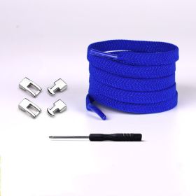 Lazy Shoelaces Free Color Sports Shoelaces Men And Women Cross Buckle Elastic Elastic (Color: Blue)