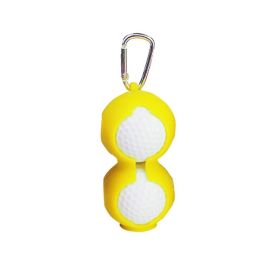 Silicone Golf Ball Cover Golf Protective Cover New Product Silicone Ball Cover Golf Supplies (Color: Yellow)