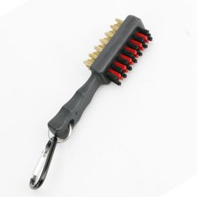 Golf Club Double-sided Brush To Clean The Ball Head (Option: Blackred)