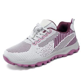 Men's And Women's Fashion Casual Soft Bottom Running Shoes (Option: G P19 Light Gray-36)