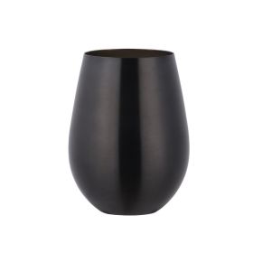 304 Stainless Steel Beer Jar Round Color Cup Bar Restaurant Home Cold Drink Cup (Option: Beer Steins Black Plated-401 500ml)