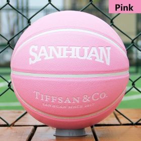 PU Indoor And Outdoor General Purpose Basketball For Children (Option: No. 6pink)