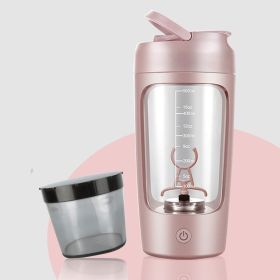 Electric Stirring Automatic Household Portable Coffee Cup (Option: Pink With Powder Box-601 700ml)