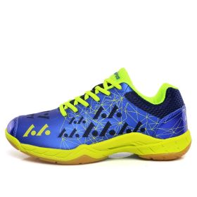 Men's Training Non-slip Shock Absorption Badminton Shoes (Option: Blue-36)