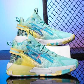 Luminous High-top Basketball Shoes (Option: Green-43)